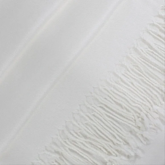 Lightweight White Fringe Scarf - Picture 5 of 5